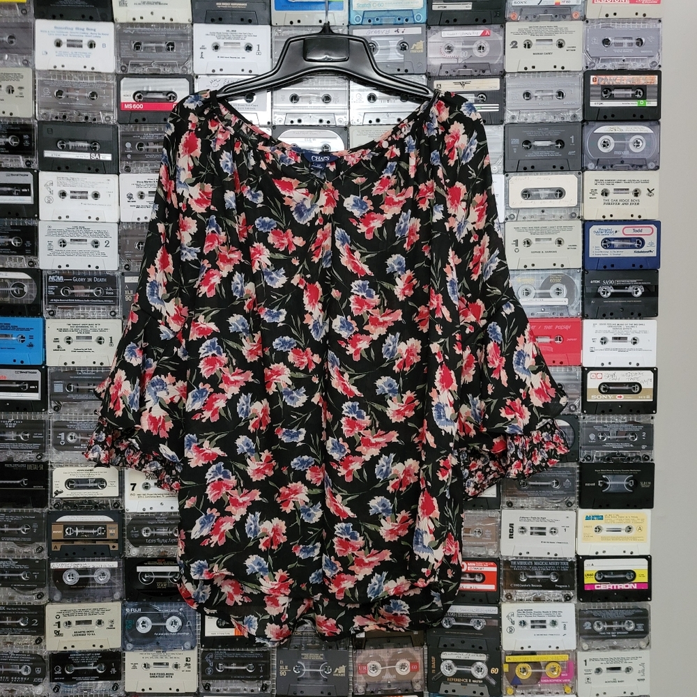 Floral flowy sleeve top